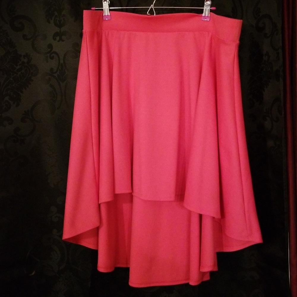 Torrid coral pink high low - high waisted skirt